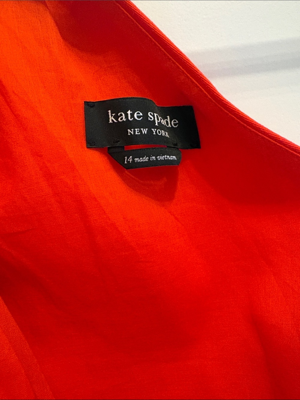 kate spade orange One-Shoulder Knot Midi Dress - Picture 6 of 8